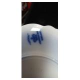 Flow Blue Porcelain Oval Platter