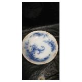 Flow Blue Porcelain Butter Pat Plates