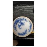 Flow Blue Porcelain Butter Pat Plates