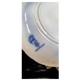 Flow Blue Porcelain Butter Pat Plates