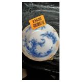 Flow Blue Porcelain Butter Pat Plates