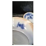 Flow Blue Porcelain Butter Pat Plates