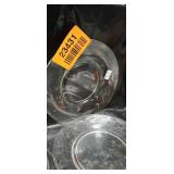 Cut Glass Floral Pattern Dessert Plates Set