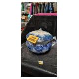 Flow Blue Covered Sugar Bowl