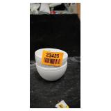 White Milk Glass Ribbed Bowl