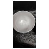 White Milk Glass Ribbed Bowl