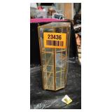 Glass and Brass Display Case with Multiple Shelves