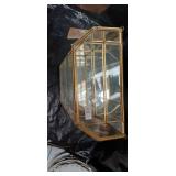 Glass and Brass Display Case with Multiple Shelves