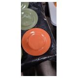 Mid-Century Color Block Dinner Plates Set