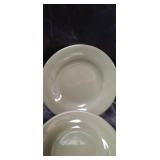 Mid-Century Color Block Dinner Plates Set