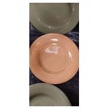 Mid-Century Color Block Dinner Plates Set