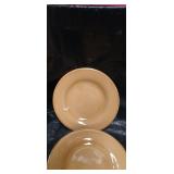 Mid-Century Color Block Dinner Plates Set