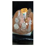 Collection of Decorative Glass Decanters and Bottles