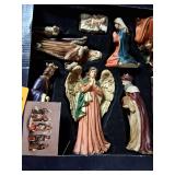 The Promise of Christmas Nativity Set by Robert Stanley and ceramic angel