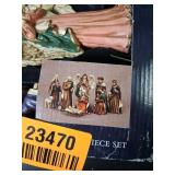 The Promise of Christmas Nativity Set by Robert Stanley and ceramic angel