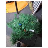 Black and White Buffalo Check Holiday Bow with Red Tails & Garland