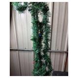 Black and White Buffalo Check Holiday Bow with Red Tails & Garland