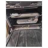 Vintage GE Electric Stove  - project for restore - function unknown -23 5/8 W x 26.5D (including handle) 44 1/4 H at back, 36.5 H on cooktop