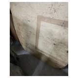 Salvaged wood subflooring approx 45" x 48" at widest point. 3/4" thick - only 34" wide at top tapered ends (front board of pic only)