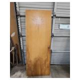 Salvage Condition Hollow Wood Interior Door - paint on one side and chips on the veneer -  30"W x 80"H x 1 3/8" Thick