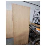 Solid Oak Wood Door Slab Panel - has some edge damage on the veneer 32"W x 80" H x 1 3/4" Thick