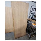 Solid Oak Wood Door Slab Panel - has some edge damage on the veneer 32"W x 80" H x 1 3/4" Thick