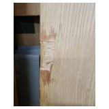 Salvage Condition Solid Core Wood Door Slab - large chunk of veneer missing - 32"W x 80"H x 1 3/4" Thick