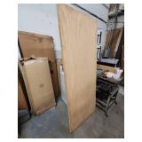 Salvage Condition Solid Core Wood Door Slab - large chunk of veneer missing - 32"W x 80"H x 1 3/4" Thick