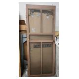 Mid-Century Wood Screen Door with Original Hardware - great for a cabin or back porch! 31.5"W x 80" H x 1 1/8" D (doesn