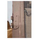 Mid-Century Wood Screen Door with Original Hardware - great for a cabin or back porch! 31.5"W x 80" H x 1 1/8" D (doesn