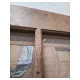 Mid-Century Wood Screen Door with Original Hardware - great for a cabin or back porch! 31.5"W x 80" H x 1 1/8" D (doesn