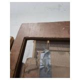 Mid-Century Wood Screen Door with Original Hardware - great for a cabin or back porch! 31.5"W x 80" H x 1 1/8" D (doesn