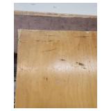 Mid-Century Hollow Interior Door with Original Hardware - has damage to the veneer - 23 7/8" W x 79 7/8" H x 1 1/4" D