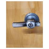 Mid-Century Hollow Interior Door with Original Hardware - has damage to the veneer - 23 7/8" W x 79 7/8" H x 1 1/4" D