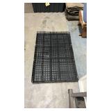 Petmate X-Large Wire Dog Crate - 24" W x 42" D x 31.5" H - has some patina on hinges, two chips in plastic base pan, overall sturdy condition