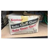 Keystone 50lb Box of 1 3/4" Construction Nails - Open box but appears almost full