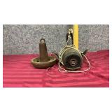 Boat Anchors - One mushroom-style cast iron.  The Black one has rubber coating