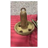 Boat Anchors - One mushroom-style cast iron.  The Black one has rubber coating