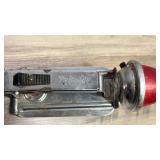 Vintage Radar-Lite Rail Light by Burgess - untested.  Switch on the back red light is stuck and not moving, switch for front light does move. Unsure of battery type