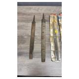 Metal files including 3 Nicholson 10-inch Mill Files still in the packages