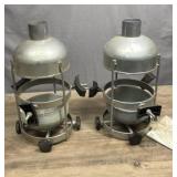 Heavy duty tree supports to insert inside of larger planters - set of 2 - each measures 16" H and 7" diameter. Tree hole in top is about 2"