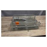 Sliding Pull-out 2-Tier Cabinet Rack System with full rack on bottom, 1/2 rack on top - Measures 12 3/8" w x 17 1/4" D - can choose height for second shelf using just 1 or 2 supports