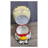 Plastic Cow Cookie Jar with hinged lid