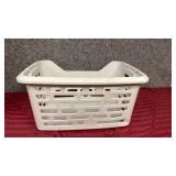 White Plastic Storage Laundry Basket