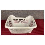 White Plastic Storage Laundry Basket