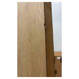Solid Wood Core Door Slab - 79 3/8" H x 35.75" W x 1.75" D Has a small dent on one edge, veneer separation at top of one corner and corner wear on other corners.  Heavy