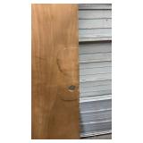 Salvage Condition Hollow Wood Door - has crack down the edge and busted near the handle hole (could cut down to repurpose) - 32"W x 80"H