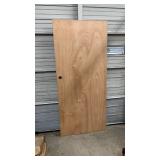 Salvage Condition Hollow Wood Door - has a hole in the veener in bottom corner  (could cut down and repurpose) - 36"W x 80"H