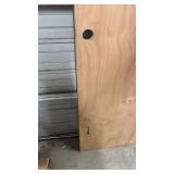 Salvage Condition Hollow Wood Door - has a hole in the veener in bottom corner  (could cut down and repurpose) - 36"W x 80"H
