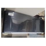 Washer/Dryer Pedestal w/ Drawer - Dark Gray - no brand marking- has surface scratches on the drawer - appears unused and has divider and mounting instructions inside of drawer. 27" distance between ce